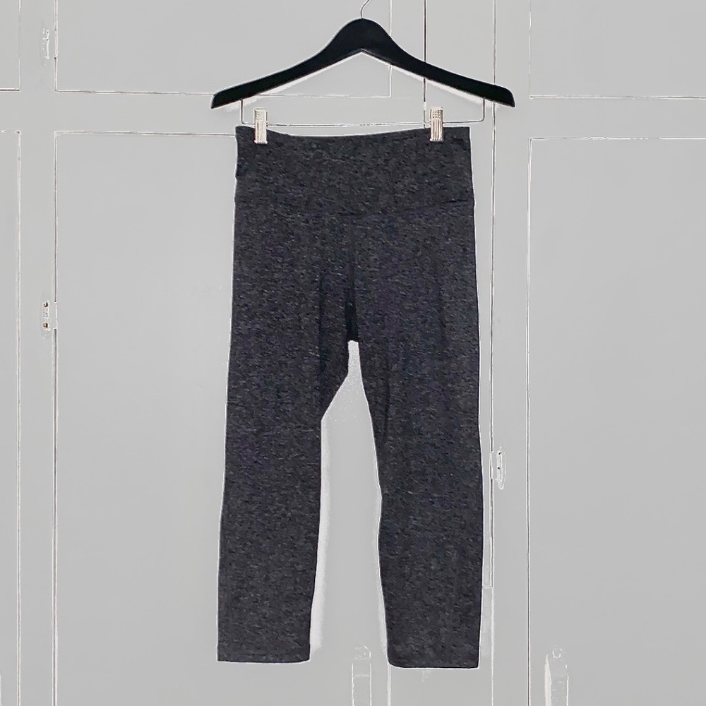 Women’s Charcoal Crop Athletic Leggings